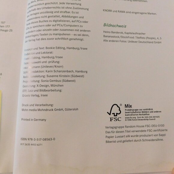 Knorr Das Kochbuch Ein Tag Fur Knorr Fix German Edition 2009 Hardcover Cookbook - Picture 3 of 8